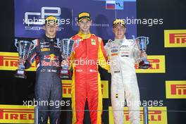 Race 1, 1st position Alexander Rossi (USA) Manor Marussia F1 Team, 2nd position Pierre Gasly (FRA) Dams and 3rd position Stoffel Vandoorne (BEL) Art Grand Prix 10.10.2015. GP2 Series, Rd 9, Sochi Autodrom, Sochi, Russia, Saturday.