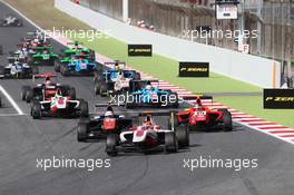 Race 1, the start 09.05.2015. GP3 Series, Rd 1, Barcelona, Spain, Saturday.