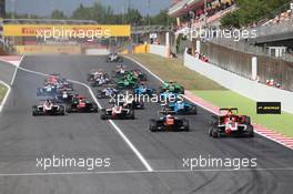 Race 1, the start 09.05.2015. GP3 Series, Rd 1, Barcelona, Spain, Saturday.