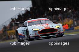 Francesco Castellacci (ITA) / Roald Goethe (GER) / Stuart Hall (GBR) #96 Aston Martin Racing Aston Martin Vantage V8. 29-31.05.2015. Le Mans 24 Hours Test Day, Le Mans, France.