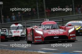 Olivier Pla (FRA) / Jann Mardenborough (GBR) / Max Chilton (GBR) #23 Nissan Motorsports Nissan GT-R LM Nismo - Hybrid. 29-31.05.2015. Le Mans 24 Hours Test Day, Le Mans, France.