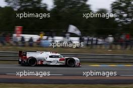 Lucas Di Grassi, Loic Duval, Oliver Jarvis #8 Audi Sport Team Joest Audi R18 e-tron quattro 10.06.2015. Le Mans 24 Hour, Practice, Le Mans, France.