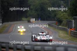Marcel Fässler, Andre Lotterer, Benoit Tréluyer #7 Audi Sport Team Joest Audi R18 e-tron quattro 11.06.2015. Le Mans 24 Hour, Qualifying, Le Mans, France.