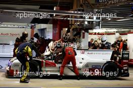 René Rast, Filipe Albuquerque, Marco Bonanomi #9 Audi Sport Team Joest Audi R18 e-tron quattro 11.06.2015. Le Mans 24 Hour, Qualifying, Le Mans, France.