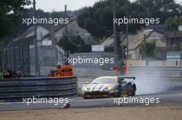 Davide Rigon, James Calado, Olivier Beretta #71 AF Corse Ferrari 458 GTE 13.06.2015. Le Mans 24 Hour, Race, Le Mans, France.