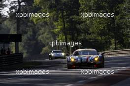 Gianmaria Bruni, Toni Vilander, Giancarlo Fisichella #51 AF Corse Ferrari 458 GTE 13.06.2015. Le Mans 24 Hour, Warm Up, Le Mans, France.
