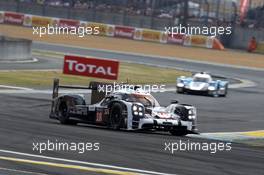 Romain Dumas, Neel Jani, Marc Lieb #18 Porsche Team Porsche 919 Hybrid 13.06.2015. Le Mans 24 Hour, Race, Le Mans, France.