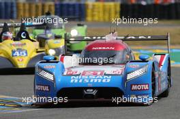Tsugio Matsuda (JPN) / Mark Shulzhitskiy (RUS) / Luca Ordonez (ESP) #21 Nissan Motorsports Nissan GT-R LM Nismo - Hybrid. 13.06.2015. FIA World Endurance Championship Le Mans 24 Hours, Race, Le Mans, France. Race.