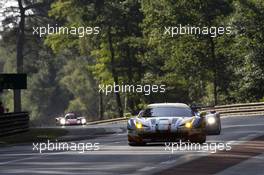 Davide Rigon, James Calado, Olivier Beretta #71 AF Corse Ferrari 458 GTE 13.06.2015. Le Mans 24 Hour, Warm Up, Le Mans, France.