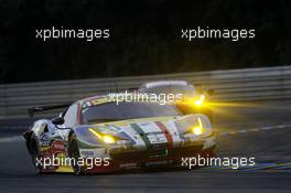 Gianmaria Bruni, Toni Vilander, Giancarlo Fisichella #51 AF Corse Ferrari 458 GTE 13.06.2015. Le Mans 24 Hour, Race, Le Mans, France.
