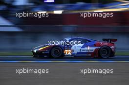 Andrea Bertolini, Viktor Shaitar, Alexey Basov #72 SMP Racing Ferrari 458 GTE 14.06.2015. Le Mans 24 Hour, Race, Le Mans, France.