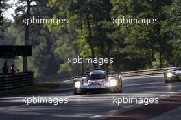 Nicolas Prost, Nick Heidfeld, Mathias Beche #12 Rebellion Racing Rebellion R-One 13.06.2015. Le Mans 24 Hour, Warm Up, Le Mans, France.