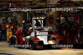 Pitstop, Marcel Fässler, Andre Lotterer, Benoit Tréluyer #7 Audi Sport Team Joest Audi R18 e-tron quattro 14.06.2015. Le Mans 24 Hour, Race, Le Mans, France.