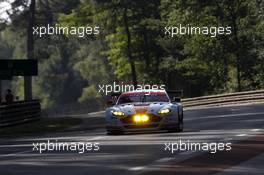 Marco Sorensen, Christoffer Nygaard, Nicki Thiim #95 Aston Martin Racing Aston Martin Vantage GTE 13.06.2015. Le Mans 24 Hour, Warm Up, Le Mans, France.