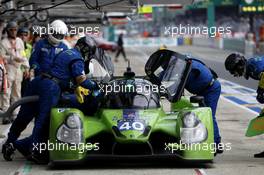 Pitstop, Tracy Krohn, Nic Jonsson, Joao Barbosa #40 Krohn Racing Ligier JS P2 13.06.2015. Le Mans 24 Hour, Race, Le Mans, France.