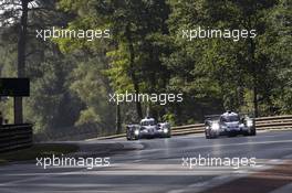 Romain Dumas, Neel Jani, Marc Lieb #18 Porsche Team Porsche 919 Hybrid 13.06.2015. Le Mans 24 Hour, Warm Up, Le Mans, France.