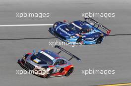 Christopher Haase (GER) Bryce Miller (USA) Dion von Moltke (USA) René Rast (GER) Paul Miller Racing Audi R8 LMS and Richard Westbrook (GBR) Michael Valiante (CAN) Mike Rockenfeller (GER) Spirit Of Daytona Corvette DP Chevrolet 24.01.2015. Rolex 24, Saturday, Race, Daytona, USA.