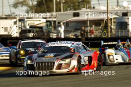 Christopher Haase (GER) Bryce Miller (USA) Dion von Moltke (USA) René Rast (GER) Paul Miller Racing Audi R8 LMS 24.01.2015. Rolex 24, Saturday, Race, Daytona, USA.