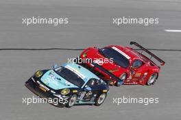 Klaus Bachler (AUT) Christopher Zoechling (AUT) Christian Engelhart (GER) Lance Willsey (USA) Rolf Ineichen (SUI) Konrad Motorsport Porsche 911 GT America and Pierre Kaffer (GER)  Davide Rigon (ITA) Giancarlo Fisichella (ITA) Olivier Beretta (MON) Risi Competizione Ferrari F458 Italia 24.01.2015. Rolex 24, Saturday, Race, Daytona, USA.