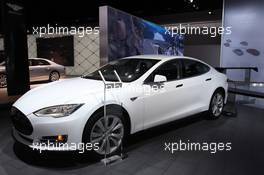 Tesla Model S 12-13.01.2015. North American International Auto Show, Detroit, USA. www.xpbimages.com, EMail: requests@xpbimages.com - copy of publication required for printed pictures. Every used picture is fee-liable. © Copyright: Photo4 / XPB Images