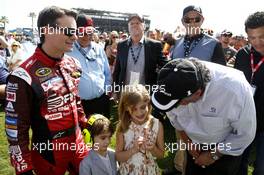 Jeff Gordon, Hendrick Motorsports Chevrolet with his childs and Felix Sabatta 22.02.2015, NASCAR Daytona 500 PreRace, Daytona International Speedway