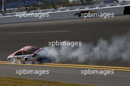 Ryan Blaney, Wood Brothers Racing Ford with failing  engine 22.02.2015, NASCAR Daytona 500 Race, Daytona International Speedway