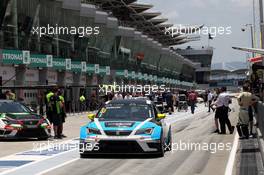 Qualifying, Andrea Belicchi (ITA) SEAT Leon Racer, Target Competition 28.03.2015. TCR International Series, Rd 1, Sepang, Malaysia, Saturday.