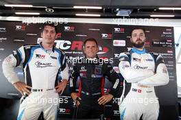 12.07.2015 - Race 1, Press conference, (L-R) Andrea Belicchi (ITA) SEAT LeÃƒÂ³n, Target Competition, Gianni Morbidelli (ITA) Honda Civic TCR, West Coast Racing and Stefano Comini (SUI) SEAT LeÃƒÂ³n, Target Competition 11-12.07.2015 TCR International Series, Red Bull Ring, Salzburg, Austria