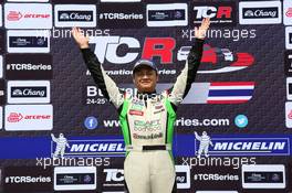 Race 1, TCR Asia, Munkong Sathienthirakul (THA) SEAT Leon, Craft-Bamboo Racing race winner 23-25.10.2015. TCR International Series, Rd 10, Buriram, Thailand.
