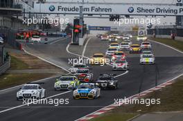 Start of the second group 28.03.2015. Nurburgring, Germany - 61. ADAC Westfalenfahrt - VLN Langstreckenmeisterschaft Nürburgring 2015