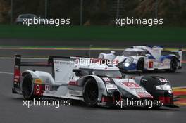 Filipe Albuquerque (POR) / Marco Bonanomi (ITA) / Rene Rast (GER) #09 Audi Sport Team Joest Audi R18 e-tron quattro Hybrid. 30.04.2015. FIA World Endurance Championship, Round 2, Spa-Francorchamps, Belgium,Thursday.