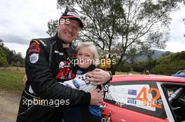 Scott Pedder (AUS) with mother Lynne Pedder 09-13.09.2015 FIA World Rally Championship 2015, Rd 10, Rally Australia, Coffs Harbour, Australia