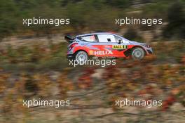 Dani Sordo (ESP) Marc Marti (ES), Hyundai I20 WRC, Hyundai Motorsport 22-25.10.2015. World Rally Championship, Rd 12,  Rally de Espana, Catalunya-Costa Daurada, Salou, Spain.