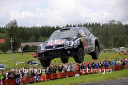01.08.2015 - Andreas Mikkelsen, Ola Floene (Volkswagen Polo R WRC, #9 Volkswagen Motorsport II) 30.07-02.08.2015 FIA World Rally Championship 2015, Rd 8, Rally Finland, Jyvaskyla, Finland
