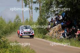 01.08.2015 - Hayden Paddon, John Kennard (Hyundai i20 WRC, #20 Hyundai Motorsport N) 30.07-02.08.2015 FIA World Rally Championship 2015, Rd 8, Rally Finland, Jyvaskyla, Finland