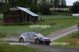 02.08.2015 - Sebastien Ogier, Julien Ingrassia (Volkswagen Polo WRC #1, Volkswagen Motorsport) 30.07-02.08.2015 FIA World Rally Championship 2015, Rd 8, Rally Finland, Jyvaskyla, Finland