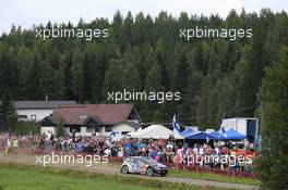 31.07.2015 - Andreas Mikkelsen, Ola Floene (Volkswagen Polo R WRC, #9 Volkswagen Motorsport II) 30.07-02.08.2015 FIA World Rally Championship 2015, Rd 8, Rally Finland, Jyvaskyla, Finland