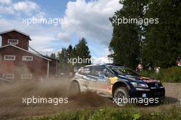 31.07.2015 - Sebastien Ogier, Julien Ingrassia (Volkswagen Polo WRC #1, Volkswagen Motorsport) 30.07-02.08.2015 FIA World Rally Championship 2015, Rd 8, Rally Finland, Jyvaskyla, Finland