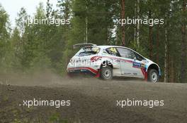 30.07.2015 - Craig Breen (IRL) - Scott Martin (GBR) Peugeot 208 T16, Sainteloc Junior Team 30.07-02.08.2015 FIA World Rally Championship 2015, Rd 8, Rally Finland, Jyvaskyla, Finland