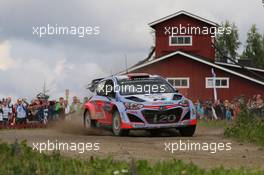31.07.2015 - Dani Sordo (ESP) Marc Marti (ESP), Hyundai I20 WRC, Hyundai Motorsport 30.07-02.08.2015 FIA World Rally Championship 2015, Rd 8, Rally Finland, Jyvaskyla, Finland