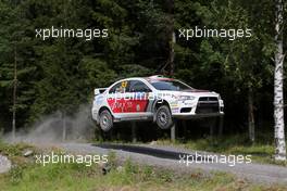 01.08.2015 - Massimilliano Rendina, E. Inglesi (Mitsubishi Lancer Evo X, #33), Motorsport Italia 30.07-02.08.2015 FIA World Rally Championship 2015, Rd 8, Rally Finland, Jyvaskyla, Finland