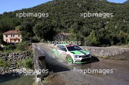 03.10.2015 - Essapeka Lappi (FIN) Janne Ferm (FIN), Skoda Fabia R5, Skoda Motorsport 10.01-10.04.2015 FIA World Rally Championship 2015, Rd 11, Rally Corsica, Ajaccio, France