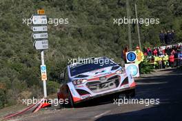 03.10.2015 - Haydon Paddon (NZ) John Kennard (NZ) Hyundai i20 WRC 10.01-10.04.2015 FIA World Rally Championship 2015, Rd 11, Rally Corsica, Ajaccio, France