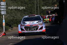 03.10.2015 - Dani Sordo (ESP) Marc Marti (ESP), Hyundai I20 WRC, Hyundai Motorsport 10.01-10.04.2015 FIA World Rally Championship 2015, Rd 11, Rally Corsica, Ajaccio, France