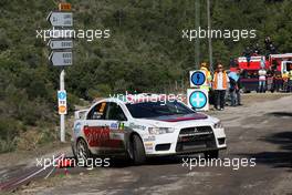 03.10.2015 - Massimilliano Rendina, Emanuele Inglesi Mitsubishi Lancer Evo X, RallyProject.com 10.01-10.04.2015 FIA World Rally Championship 2015, Rd 11, Rally Corsica, Ajaccio, France