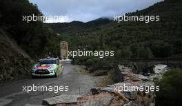 02.10.2015 - Simone Tempestini, Matteo Chiarcossi, CitroÃƒÂ«n DS3 R3T 10.01-10.04.2015 FIA World Rally Championship 2015, Rd 11, Rally Corsica, Ajaccio, France