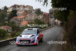 01.10.2015 - Shakedown, Thierry Neuville, Nicolas Gilsoul (Hyundai i20 WRC, #7 Hyundai Motorsport) 10.01-10.04.2015 FIA World Rally Championship 2015, Rd 11, Rally Corsica, Ajaccio, France