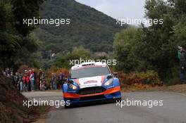 02.10.2015 - Eric CAMILLI (FRA) - Benjamin VEILLAS (FRA) Ford Fiesta R5, Oreca 10.01-10.04.2015 FIA World Rally Championship 2015, Rd 11, Rally Corsica, Ajaccio, France