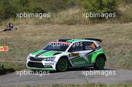Jan Kopecky (CZE) Pavel Dresler (CZE), Skoda Fabia R5 20-23.08.2015. World Rally Championship, Rd 9, Rallye Deutschland, Trier, Germany.