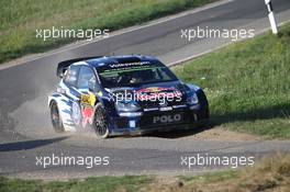 Sebastien Ogier, Julien Ingrassia (Volkswagen Polo WRC #1, Volkswagen Motorsport) 20-23.08.2015. World Rally Championship, Rd 9, Rallye Deutschland, Trier, Germany.
